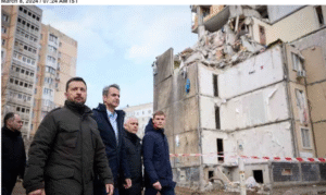 జెలెన్‌స్కీ, గ్రీక్‌ ప్రధాని లక్ష్యంగా క్షిపణి దాడి